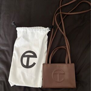 Telfar Brown Mini Shopping Bag Crossbody